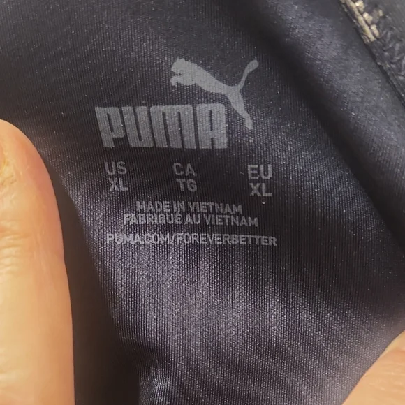 Womens Puma Blue and Silver Padded Sports Bra Size XL - Picture 6 of 6